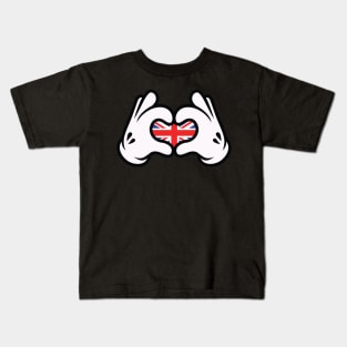 Hand Symbol of Love English Kids T-Shirt